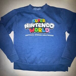 Universal Studios Super Nintendo World Sweatshirt Adult Small S Blue